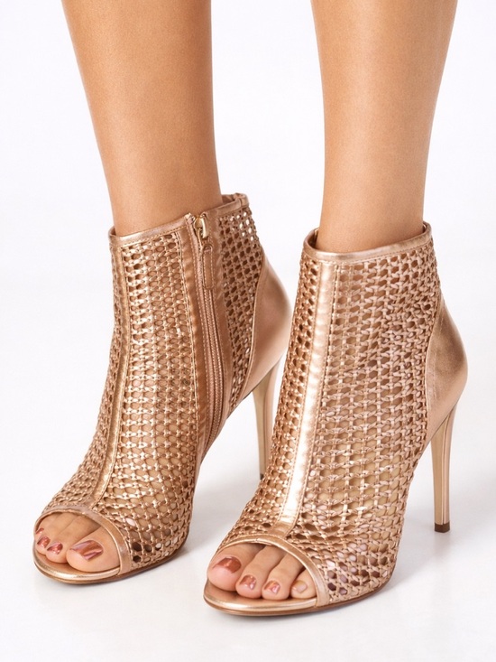 Jerome C. Rousseau Shoes - Jerome C. Rousseau Rose Gold Ankle Boots 38